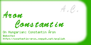 aron constantin business card